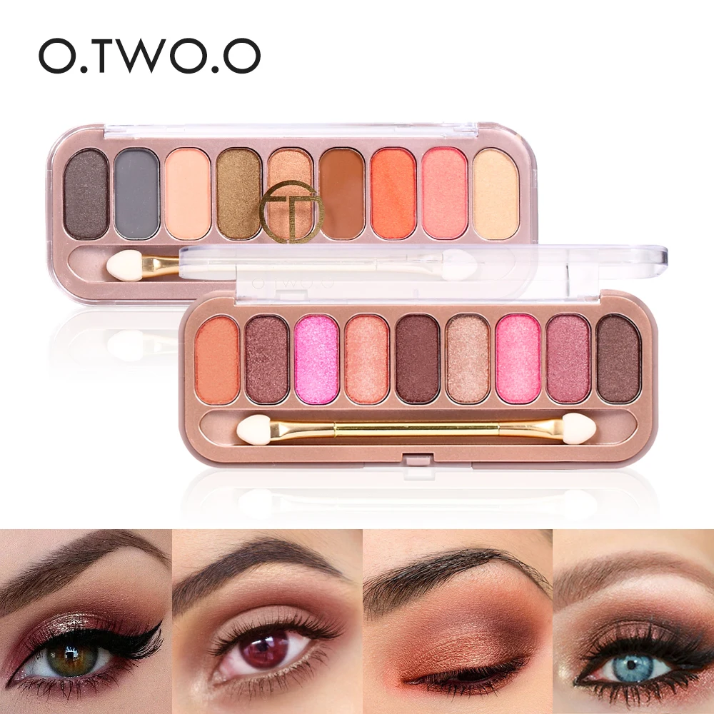 

O.TWO.O 9 colors Silky Powder Eye Shadow Palette Shadow Shade for Eyebrows Makeup kit Nude Look Eyeshadow Palette Make up