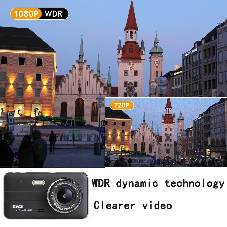 Автомобильный видеорегистратор MIYAO, видеорегистратор с двумя объективами, WDR, 4 дюйма, FHD, 1080 P, видеорегистратор для автомобиля, 170 градусов, видеорегистратор, ночное видение