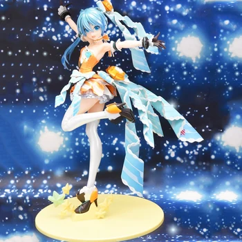 

HEYZO 23cm Anime Volcaloid Hatsune Miku Orange Blossom Princess ver PVC Figures toys Anime figure Toys For Kids children gifts