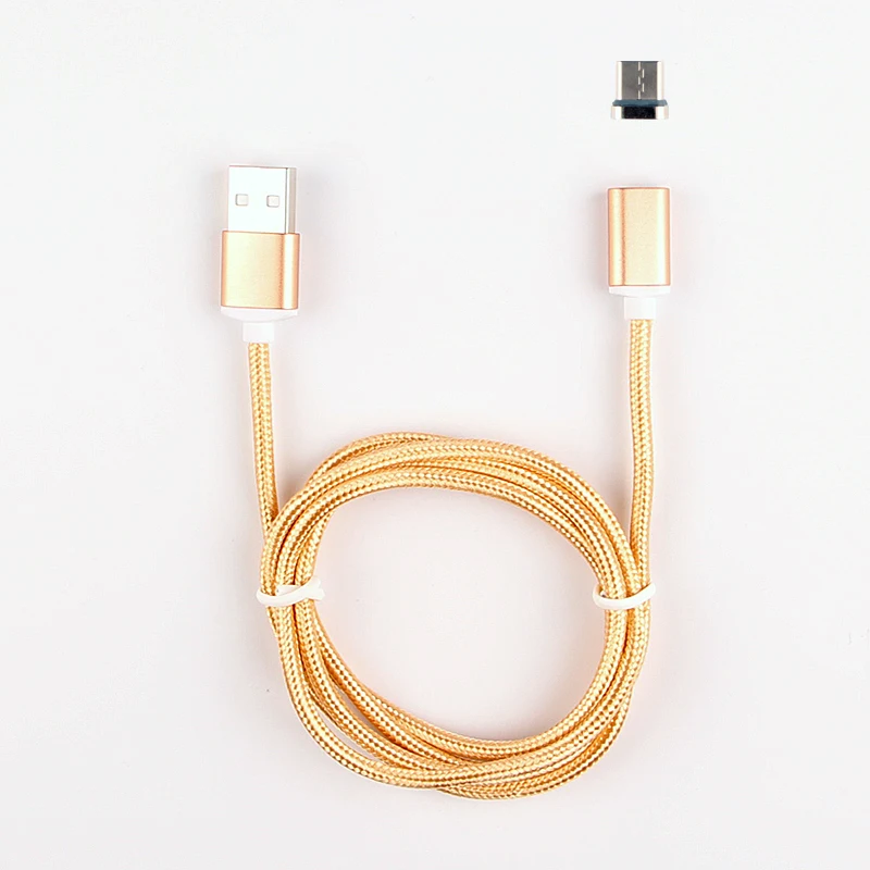 Магнит быстрая Зарядное устройство Тип-c кабель Магнитный данные кабельного USB провод для Samsung S8+ S9 Plus Note 8 9 7 A3 A5 A9 звезда C5 C7 C9 Pro - Цвет: Gold