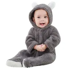 Baby Rompers Newborn Baby Girl Clothes Set Cute 3D Bear Ear Jumpsuit Baby Boy Clothes Set Rompers Warm Baby Clothing Set kimoca cute bee ear hooded baby rompers for babies boy girls clothes newborn clothing brands jumpsuit infant costume baby outfit