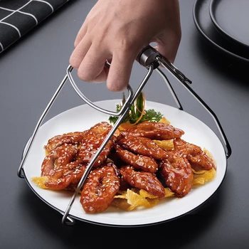 

304Stainless Steel Bowl Kitchen Anti-hot Clip Take Household Steamed Dish Tray Casserole Creative Lovely High-Quality High-end