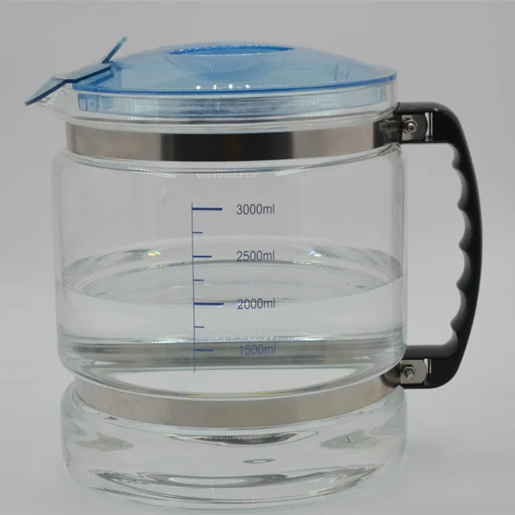 Высокая термостойкость стеклянное ведро высокая прозрачная 4 литра дистиллированной воды машина Стеклянная банка для дистиллятора воды части