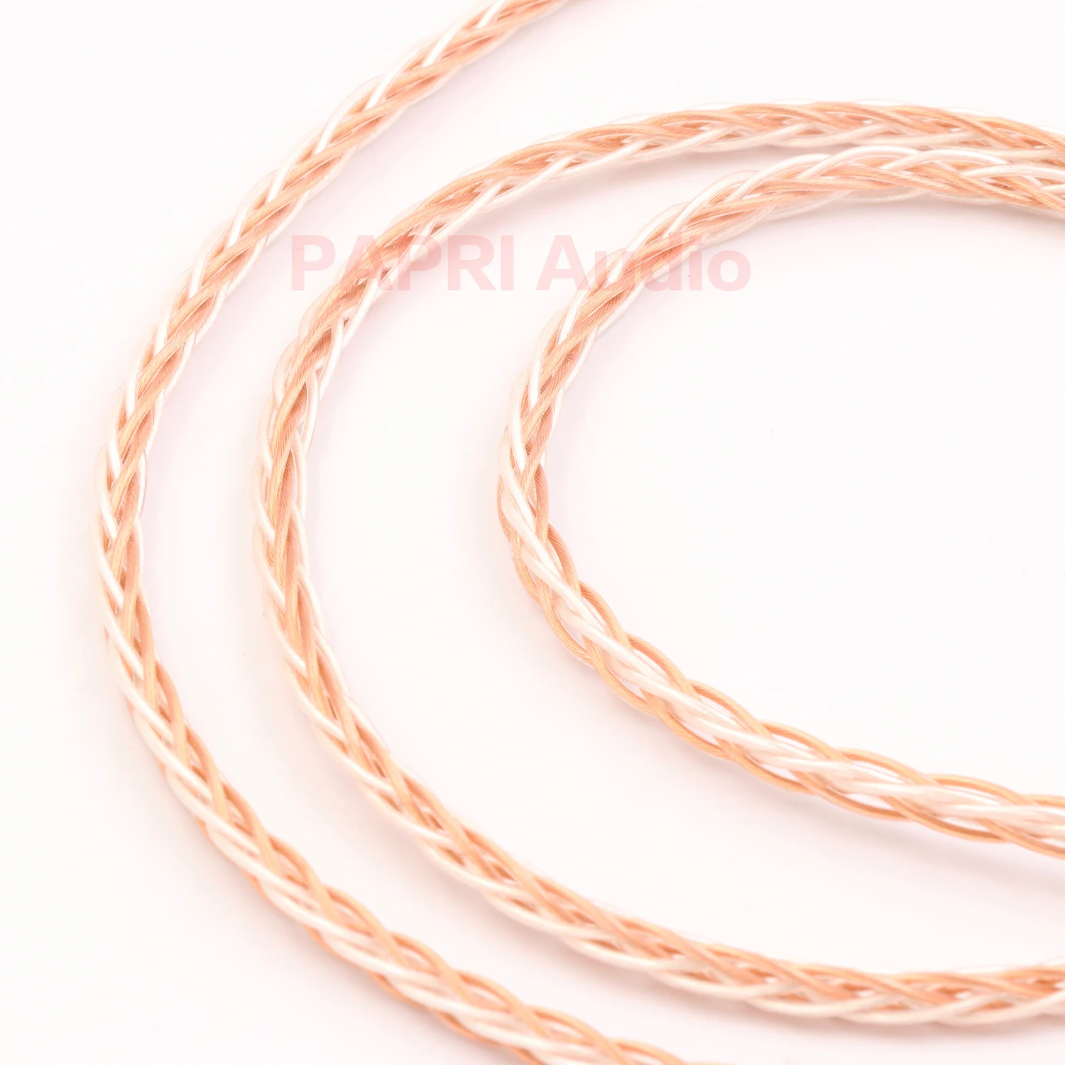 PAPRI Newest GS01 02 8Cores DIY Upgrade Headphone Cable OCC Silver Plated Mix Litz Structure Wire Hifi For Earphone Audio Line