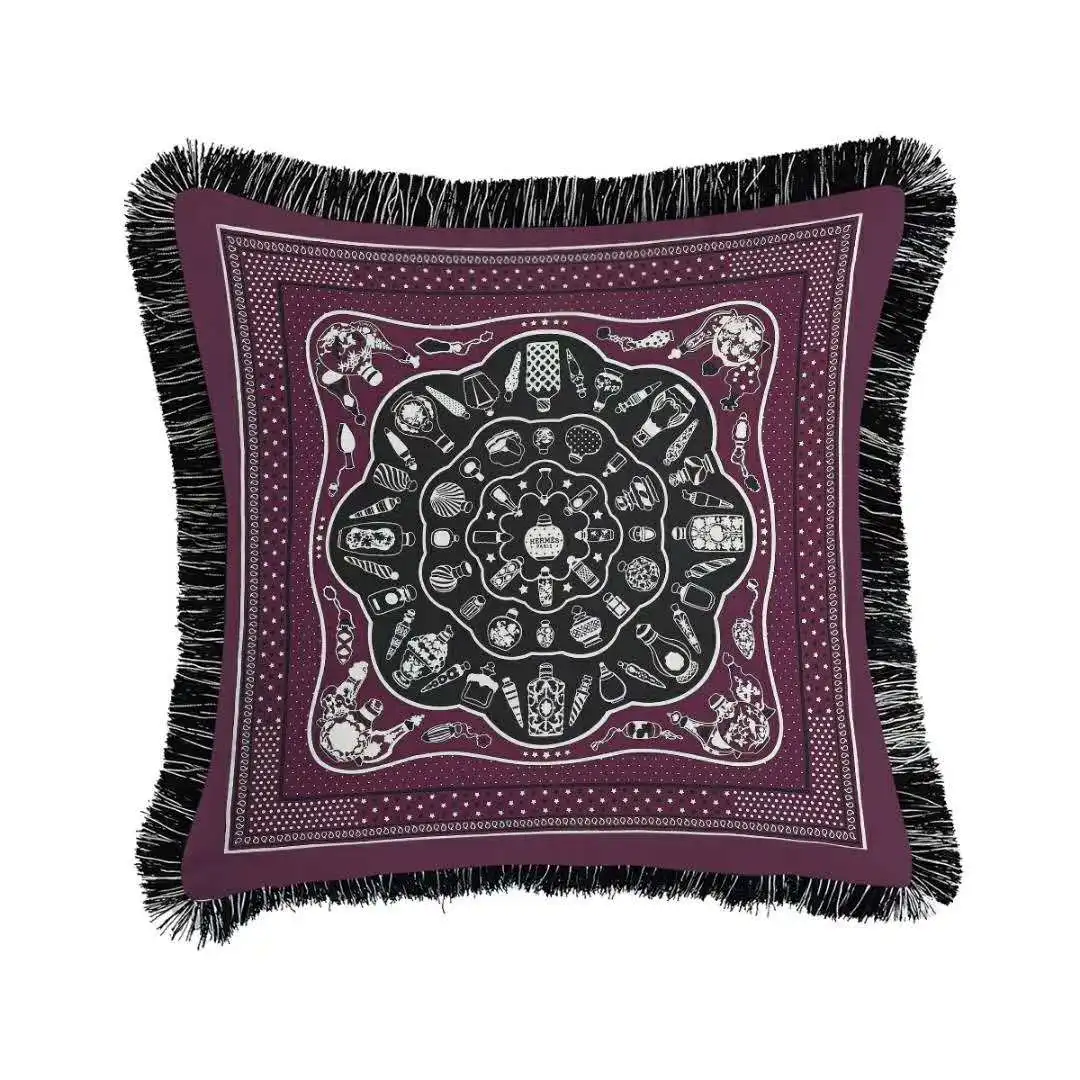 Высококачественная Черная наволочка с геометрическим рисунком, полосатая подушка, треугольная геометрическая художественная подушка
