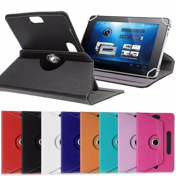 

For Elenberg TAB725/TAB708/TAB730 7 Inch Tablet Universal PU Leather Cover Case 360 Degree Rotating Free Shipping +Pen
