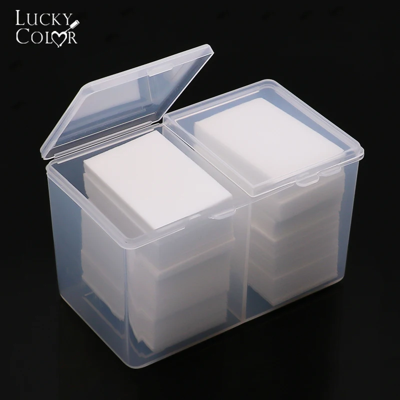 

Nail Art Gel Polish Remover Cleaning Cotton Pad Swab Clear Color Storage Box CompartmentsHolder Nail Art Organizer 1pc