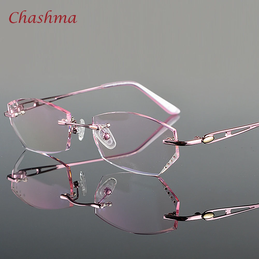 stylish rimless eyeglasses