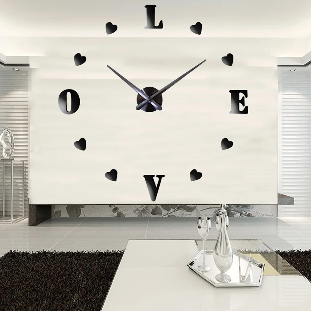 Современный дизайн 3D настенные часы кварцевые часы модные часы Зеркальные Стикеры DIY гостиная домашний декор настоящие большие настенные часы