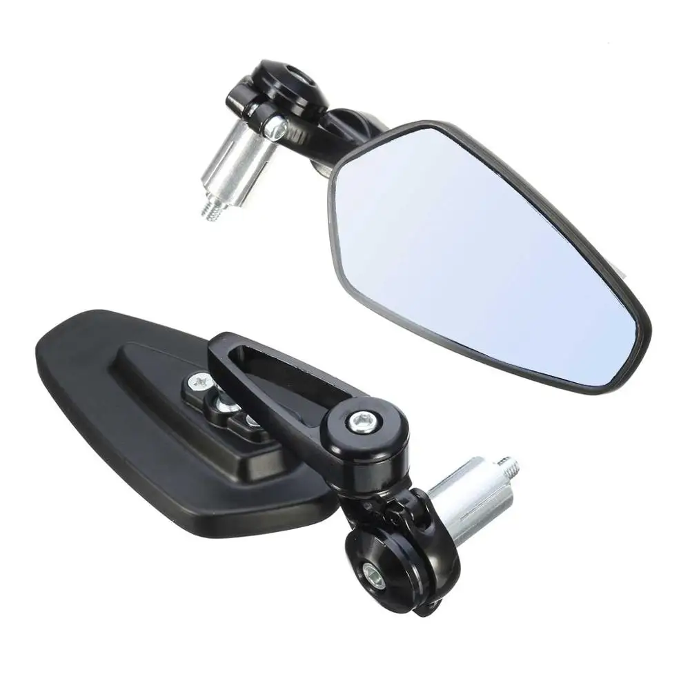 

Pair 7/8" Inch Universal Motorcycle Side Rearview Mirror Bar End Accessories Aluminum Blue Surface New