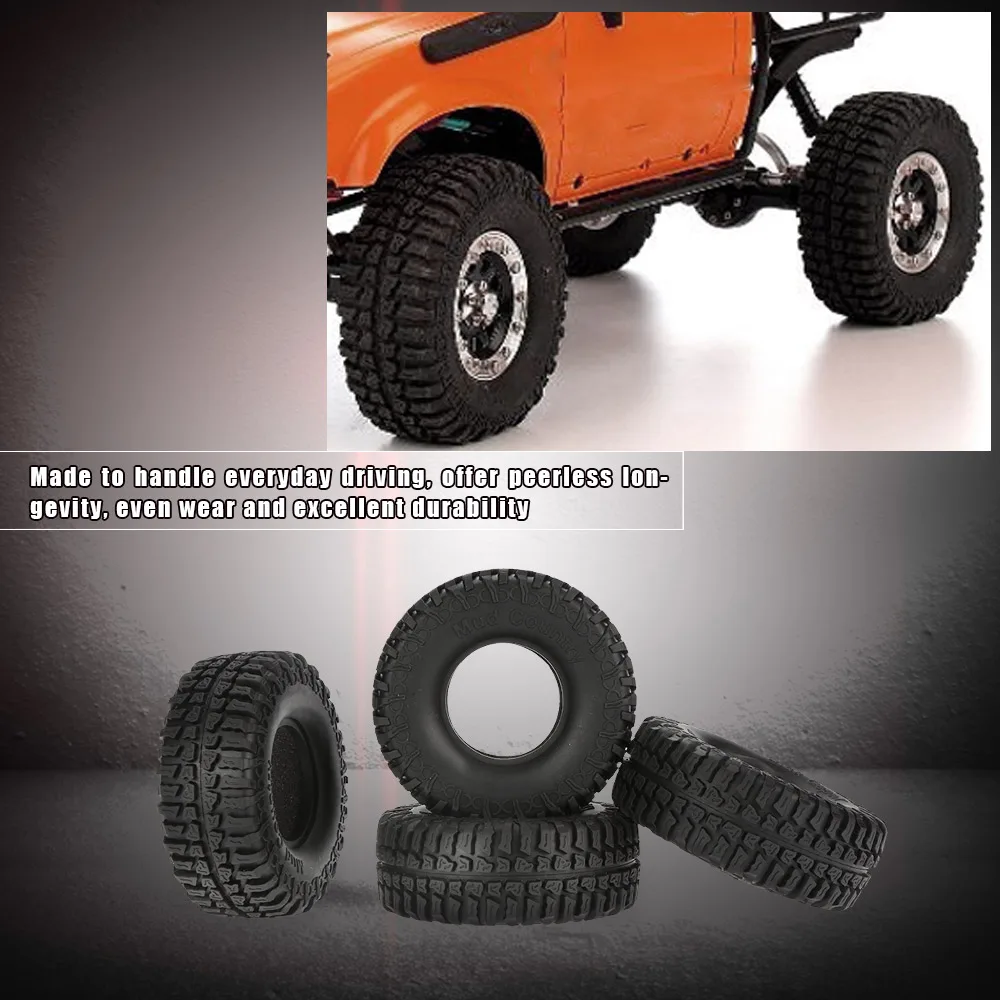 4 шт. Austar 1," 100 мм 1/10 масштаб шины для 1/10 RC4WD D90 осевой SCX10 пульт дистанционного управления рок детали гусеничного трактора