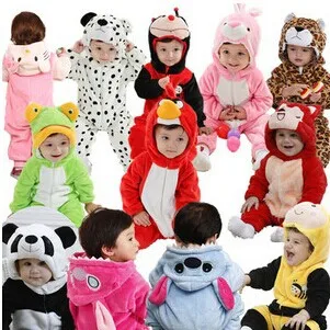 

Free shipping new Spring flannel baby animal modeling romper suit leotard baby climb clothes A373