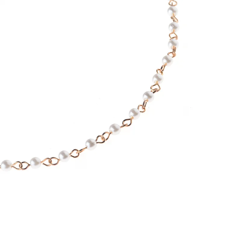 Белое ожерелье-чокер с искусственным жемчугом для женщин, Короткое женское ожерелье с маленькими бусинами, модное ювелирное изделие, цепочка для ключицы, подарок для девочки