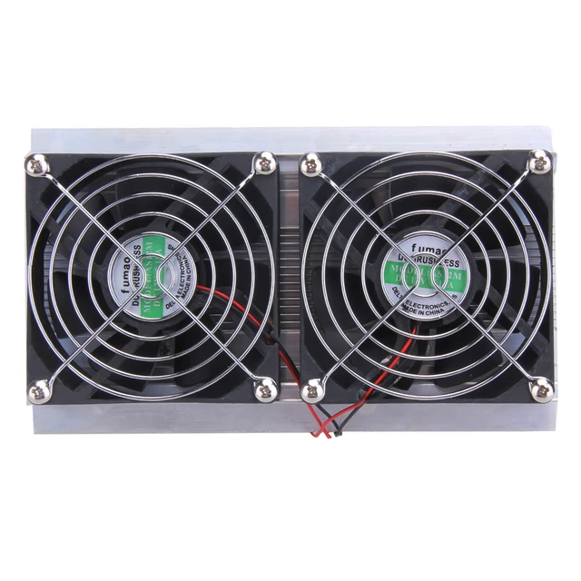 Best Price 120W 2 x Fan Thermoelectric Peltier Refrigeration Peltier Cooling DIY System Kit Cooler 2 x Double Fan Computer Components