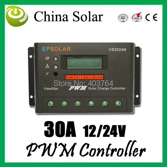 

EP Solar Charge controller PWM VS3024N,30A 12/24V Solar controller