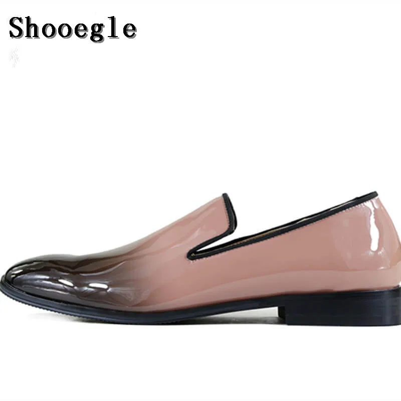 black and pink loafers