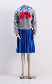 

Anniversary Sailor moon Crystal Cosplay Costume Custom Sailor Mercury Halloween Girl Sailor Dress Uniform