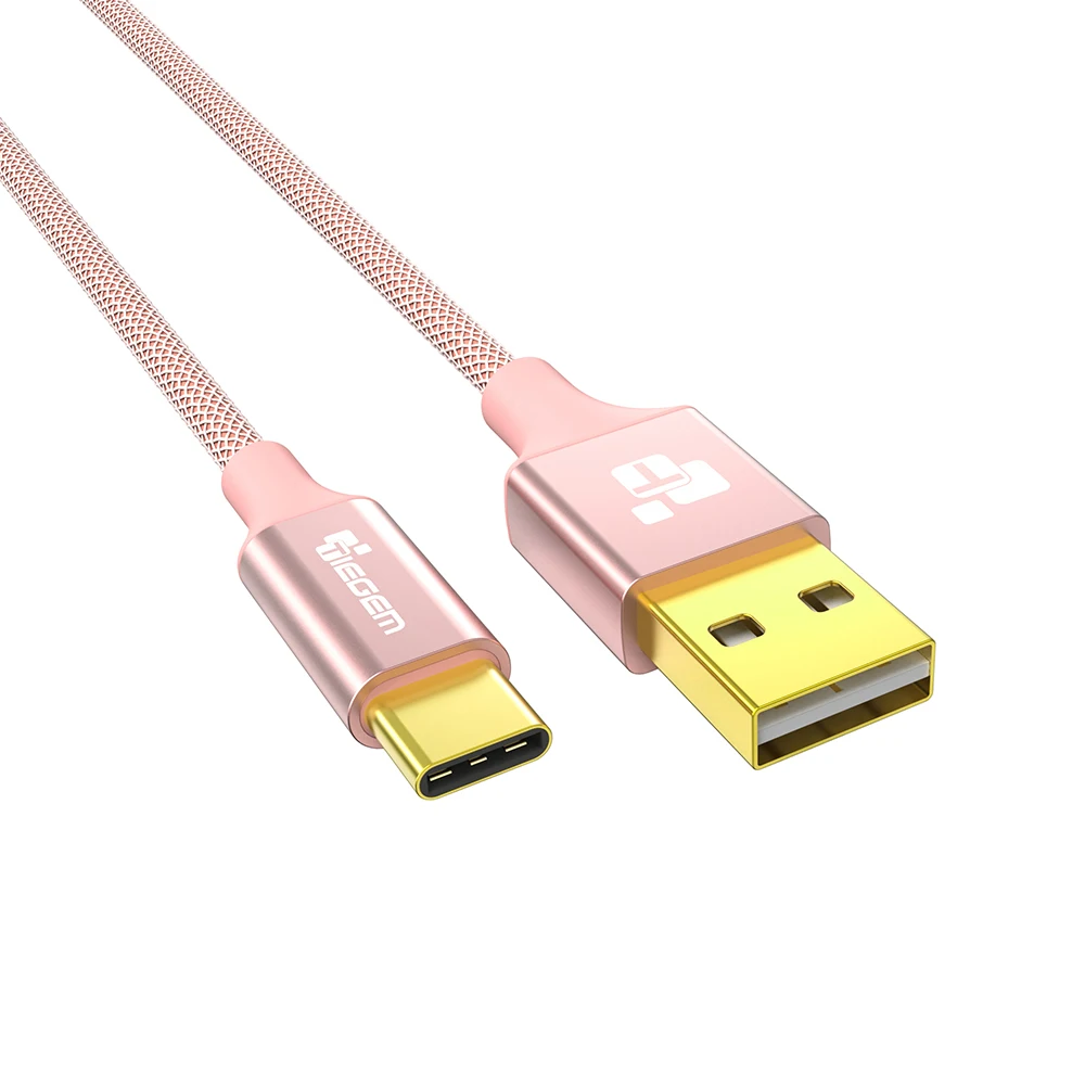 USB кабель типа C Tiegem to A плетеный для быстрой зарядки Nexus 6P 5X Oneplus 2 ChromeBook Charger|cable for|fast