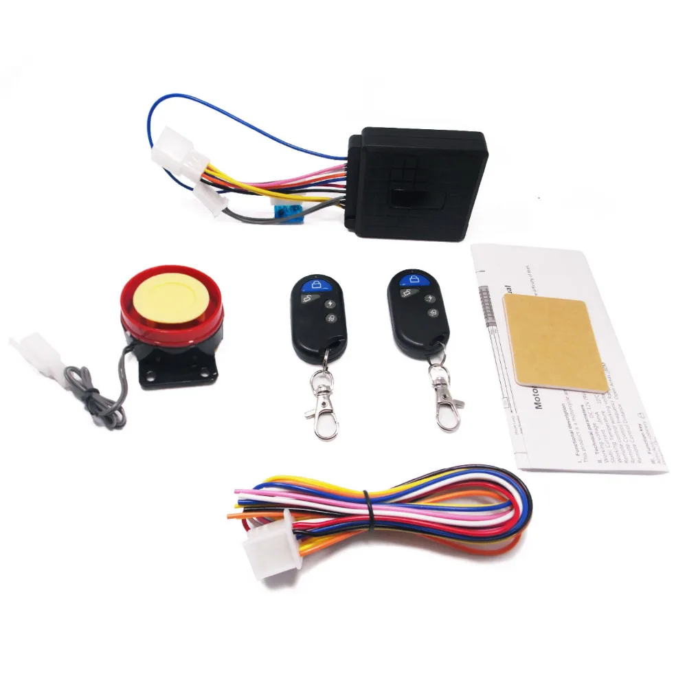 

12V 1.5S Motorcycle Bike Alarm System Scooter Anti-theft Security Alarm System Remote Control Engine Start+Alarme Moto Speaker