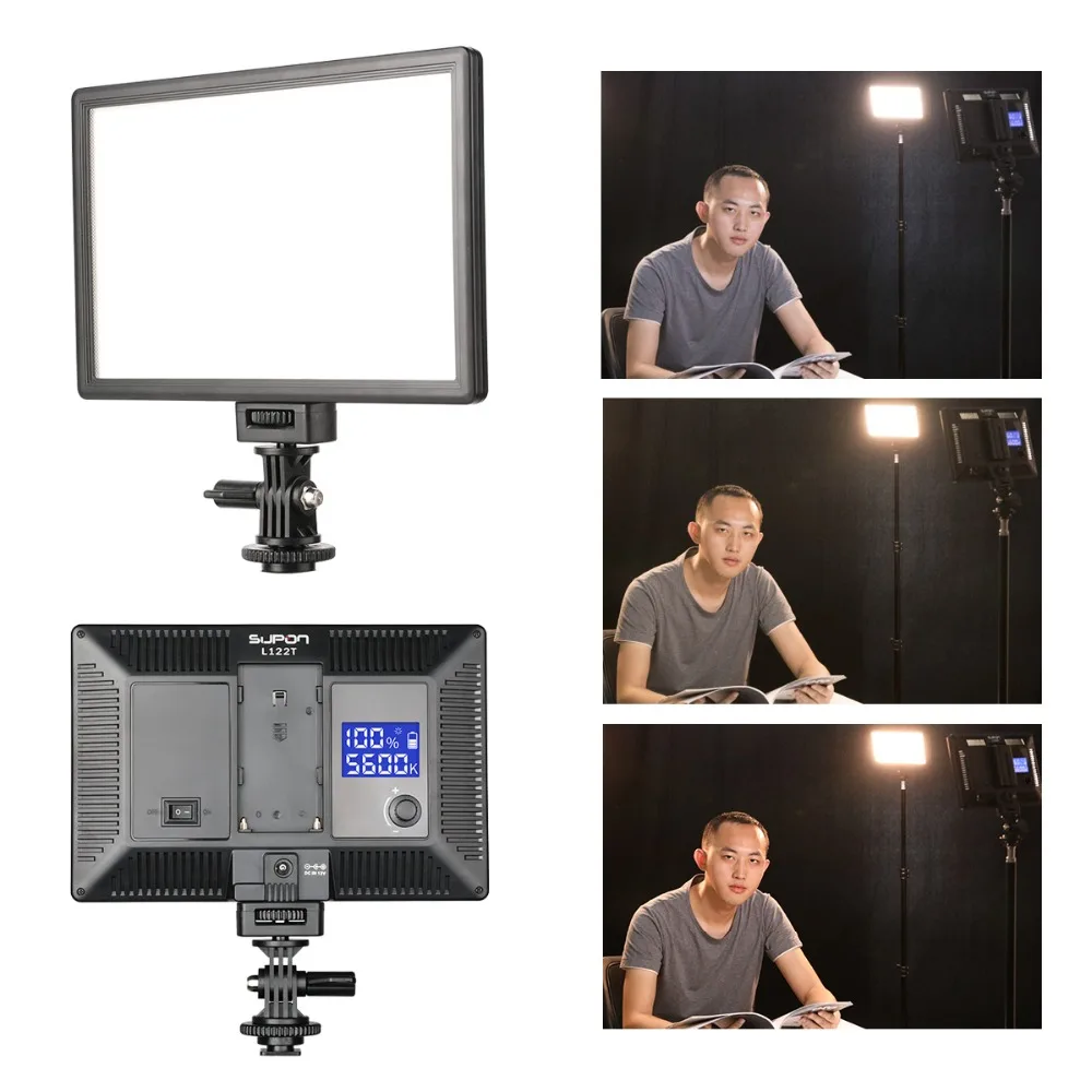 SUPON L122T 3 комплекта светодиодной лампы для фотографического освещения со штативом