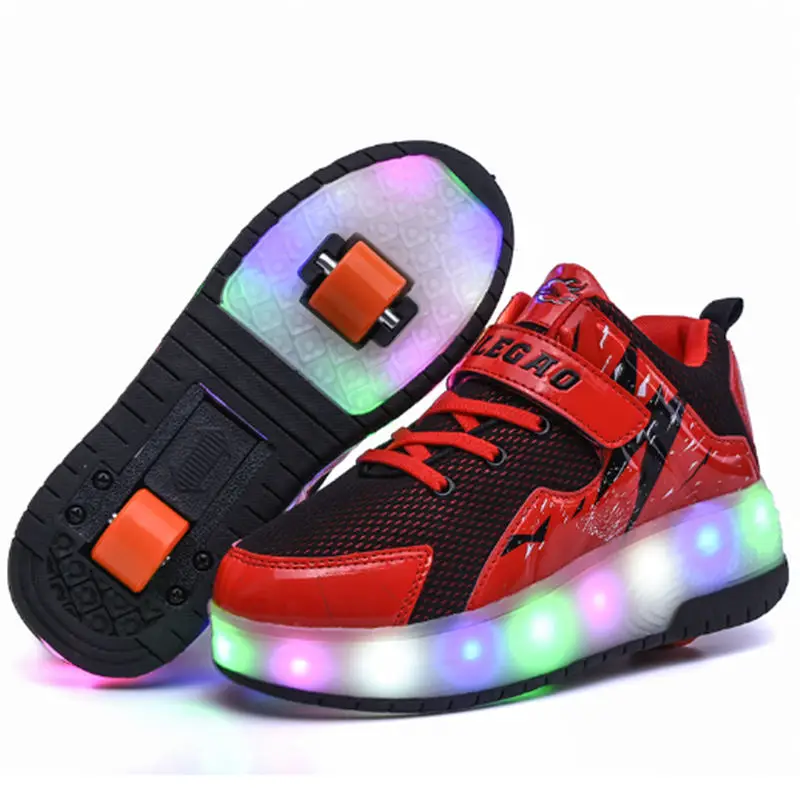 العلامة التجارية الاطفال أحذية الطفال 2019 USB heelies احذية رياضية مع مزدوجة اثنين عجلة مصباح ليد يصل الأحذية أزياء الفتيات صبي تزلج أحذية العلامة التجارية الاطفال أحذية الطفال 2019 USB heelies احذية رياضية مع مزدوجة اثنين عجلة مصباح ليد يصل الأحذية أزياء الفتيات صبي تزلج أحذية