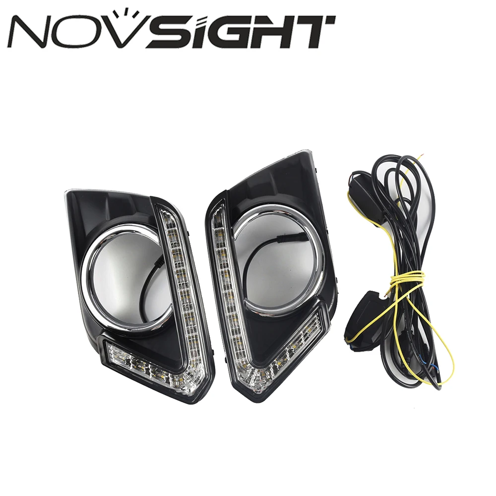 

NOVSIGHT Auto Day Light LED DRL Driving Daytime Running Light Fog Lamps Fit for Nissan X-Trail 2014 2015 2016 D30