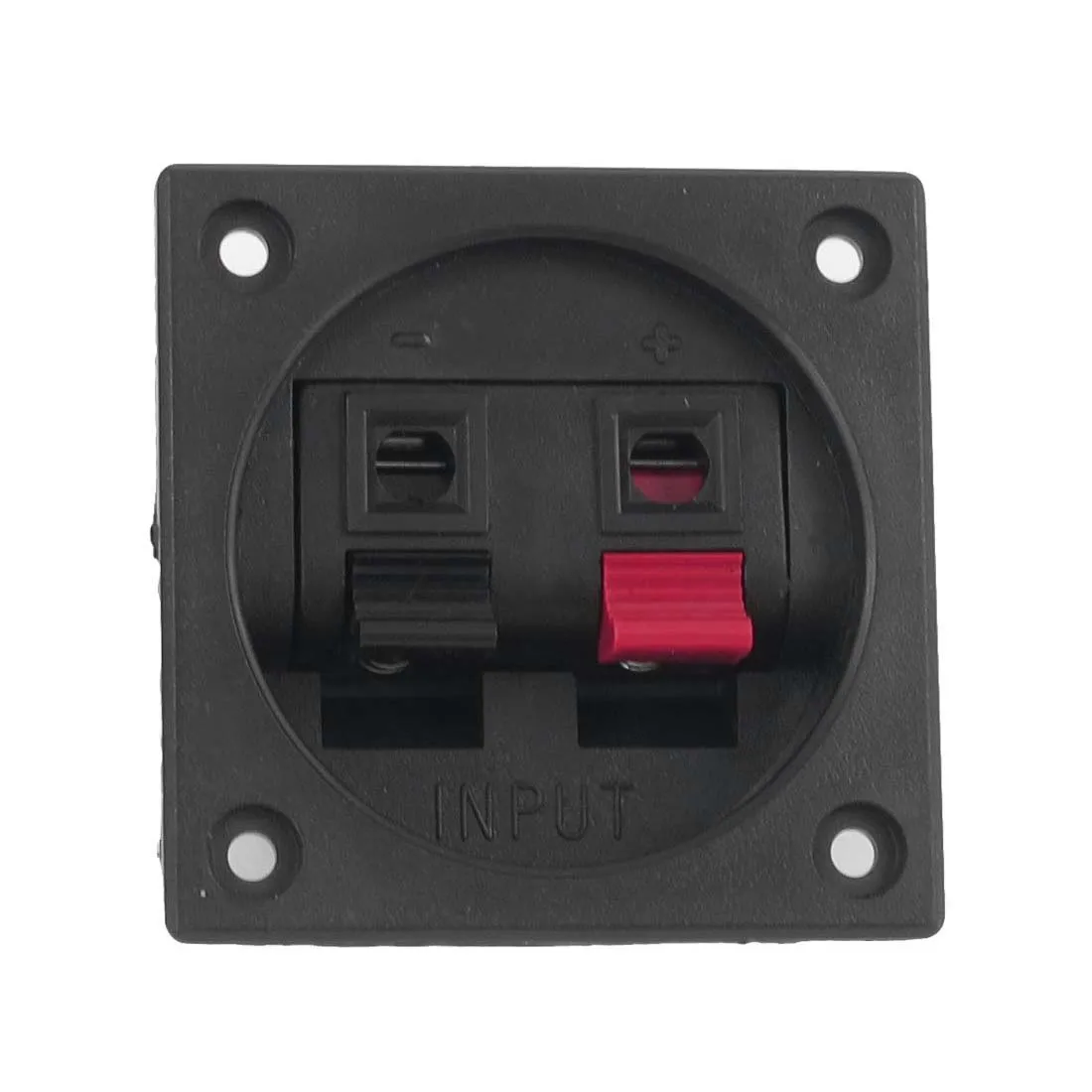 

Red Black Push In Type Square Design Speaker Terminal Plate 2Position
