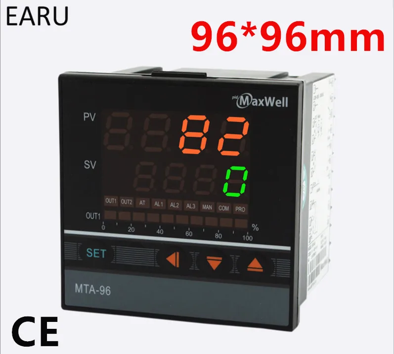 96*96 мм Цифровой Температура Управление Лер Управление AC85-265V Мощность термопары Universial K J PT100 Вход ССР реле 4-20ma выход