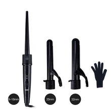 Многофункциональный Набор для завивки волос 3 в 1 со сменными электробигуди Турмалин Керамические Инструменты для укладки волос 30