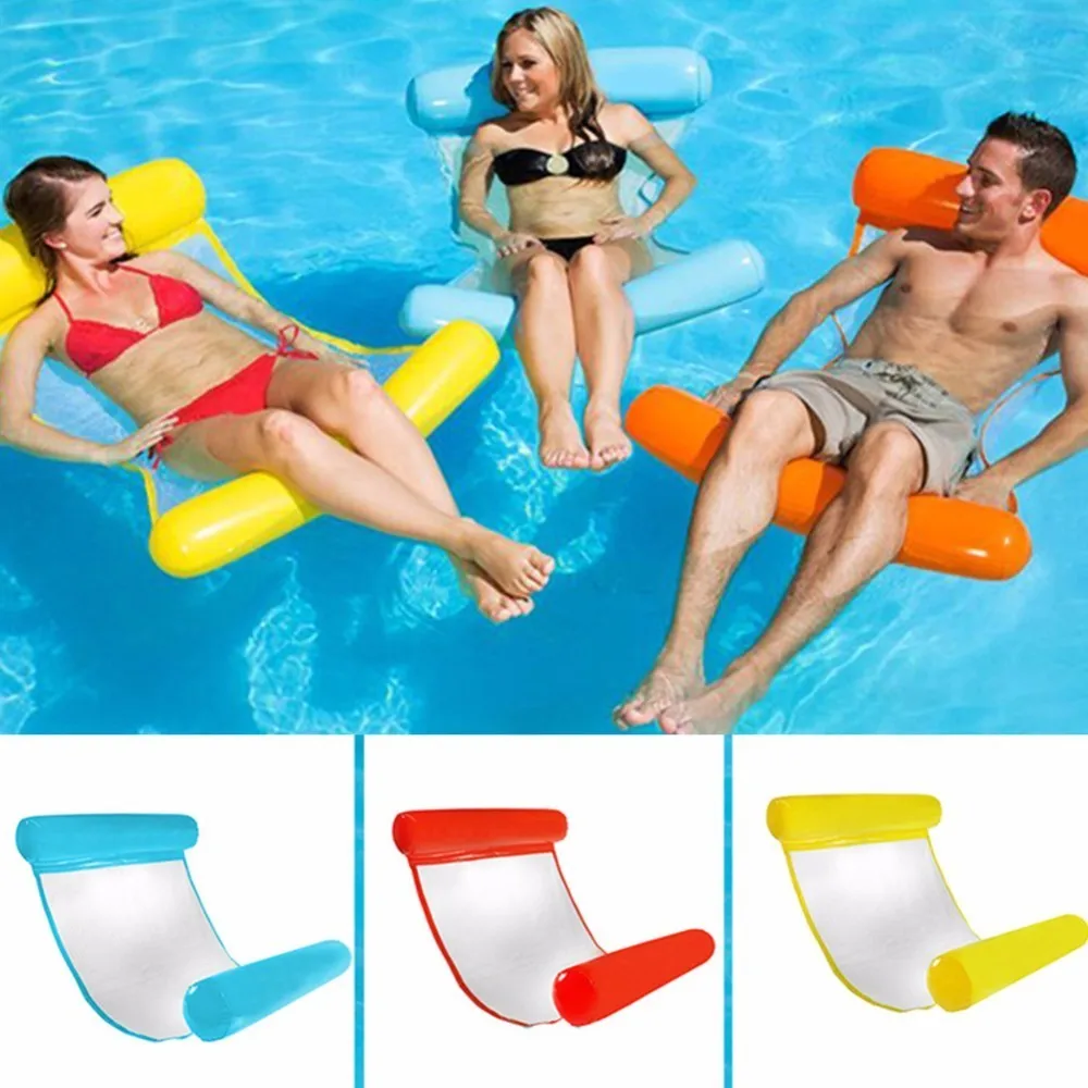 Summer PVC Floating Water Hammock Float Lounger Inflatable Floating Bed Beach Swimming Pool Lounge Float Bed Chair Kids Adults Summer PVC Floating Water Hammock Float Lounger Inflatable Floating Bed Beach Swimming Pool Lounge Float Bed Chair Kids Adults