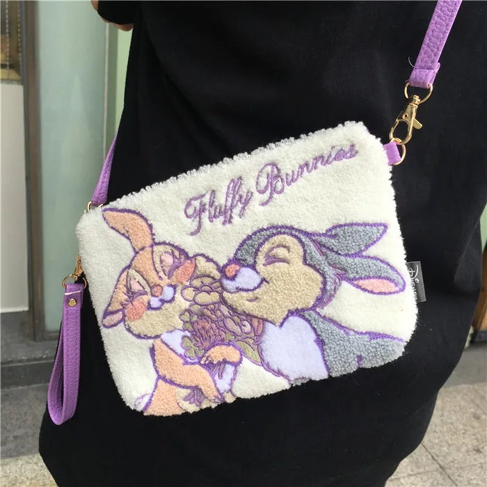 Cute High quality Thumper From Bambi Rabbit Yellow Bunny Stuffed Coin case/ handbag / Shoulder bag Plush Toy Stuffed Animals