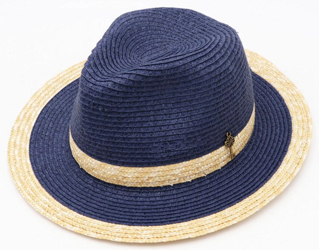 10pcs Fine Women Navy Panama Hats Men Big Size 60cm Straw Fedora Hat