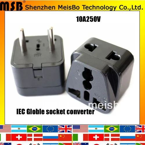 Universal 10A 250V ABS material south africa Japan Aus AU russia italy