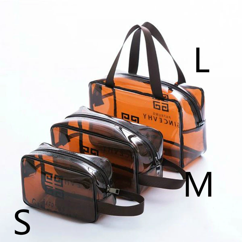 

Women Makeup Bag Cosmetic Bag PVC Light Weight Carry Pounch Cosmetics Organizer For Female Beach Bag Bathroom Tolitery Bags