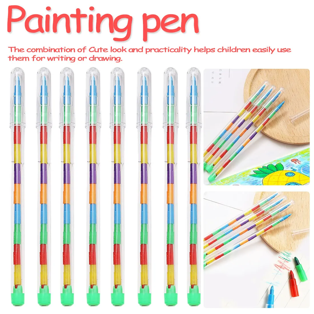 

10colors/pcs DIY Replaceable Crayons Oil Pastel Creative Colored Pencil Graffiti Pen For Kids Painting Drawing Cute Stationery