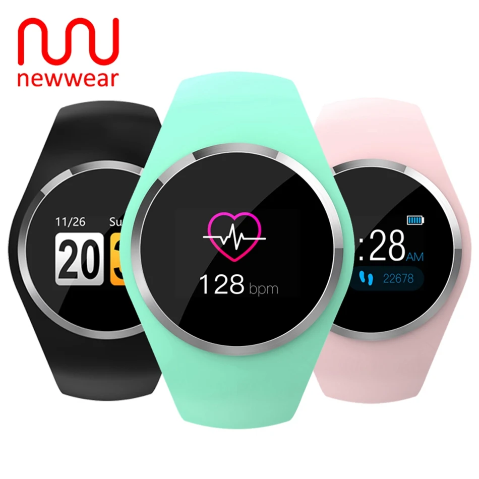

Newwear Q1 Waterproof Smart Watch Men Women Blood Pressure Heart Rate Monitor Fitness Tracker Smartwatch for Android iOS