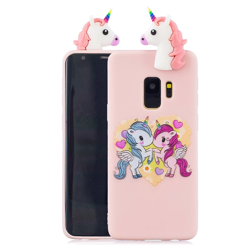 Чехол для Samsung S9 чехол Galaxy 3D рисунок панды медведя силиконовый S8 Plus S7 Edge