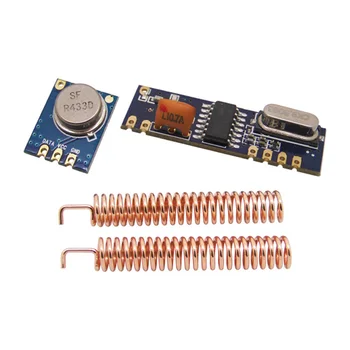 

10pcs Wireless RF Module 433MHz ASK RF Module Kit receiver SRX882 + transmitter+spring 433mhz antenna ASK module TX module RX