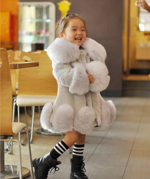 New 2018 Baby Girls Long Sleeve Winter Wedding Faux Fur Brand Fur Coat for Girls Formal Soft Party Coat Kids Wedding Outwear 2018 brand girls