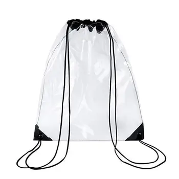 

New Transparent Drawstring Backpack Male Female Cinch Sack School Man WoMan Gym Bag Sport Pack