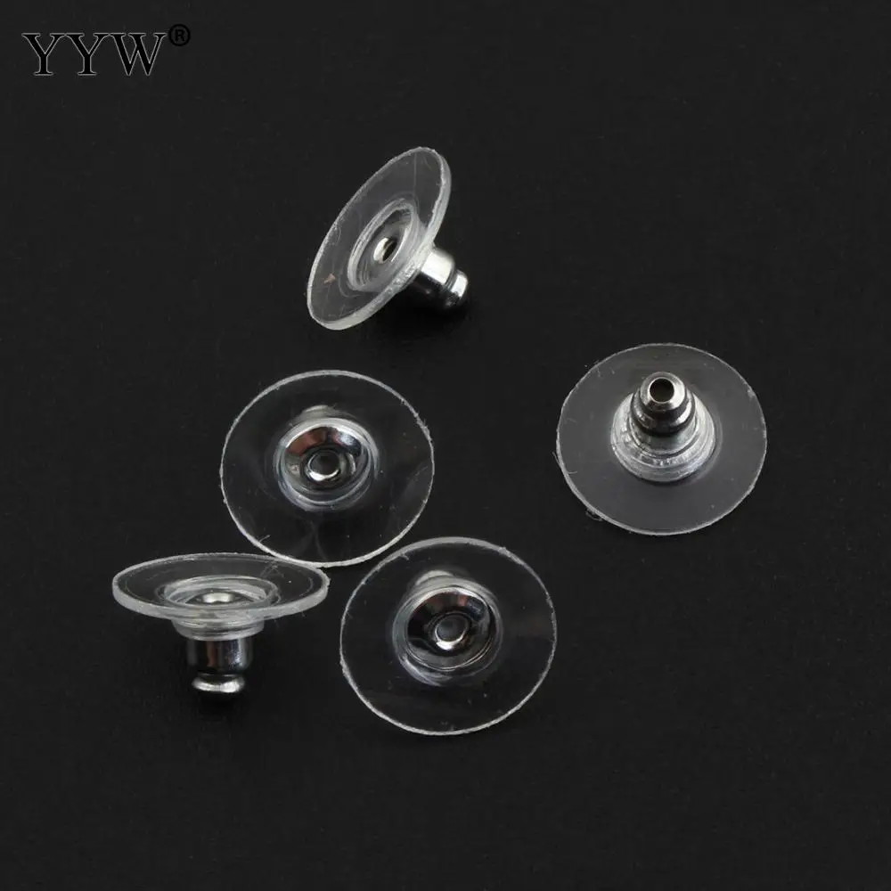 100pairs/Bag Bullet Clutch Earring Backs With Pad Earring Safety Backs