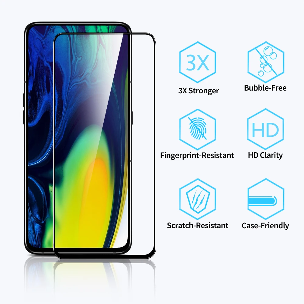 2 шт./лот ESR Защита экрана для samsung Galaxy A50 A70 полное изогнутое закаленное стекло для samsung Galaxy A40 A70 A80 стеклянная пленка