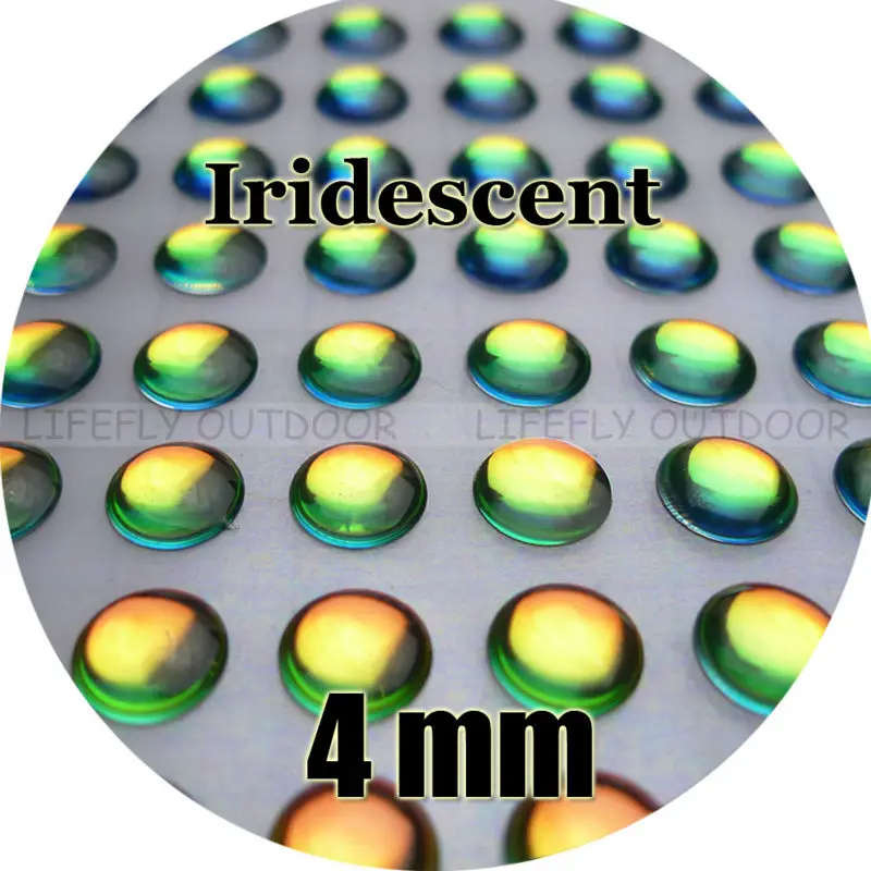 8mm 3D Fluorescent Neon Pink / 300 Holographic Fish Eyes white pupil 