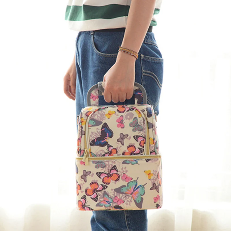 Baby Insulation Breast Milk Bags Fox Double Layer Waterproof Mummy Feeding Milk Food Fruit Storage Shoulder Bag Warm Tote BB5108 (15)