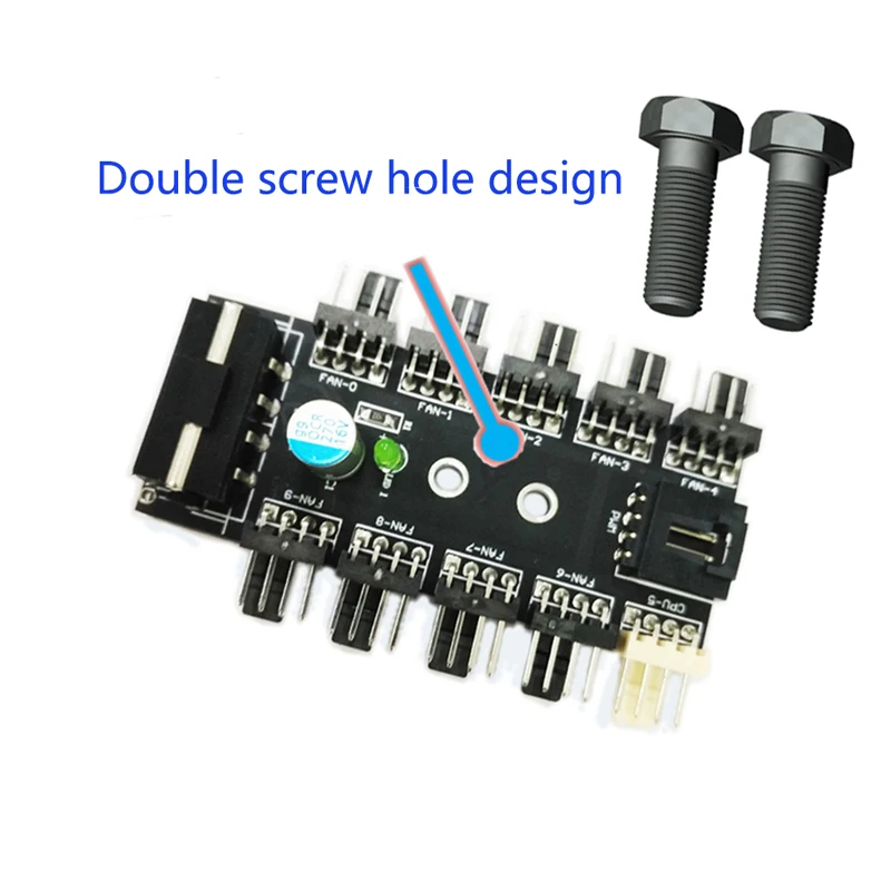 4pin Fan Controller PC 1 to 10 4Pin Molex Cooler Cooling Fan Hub Splitter Cable PWM 12V 4 Pin Power Supply Adapter For PC Mining