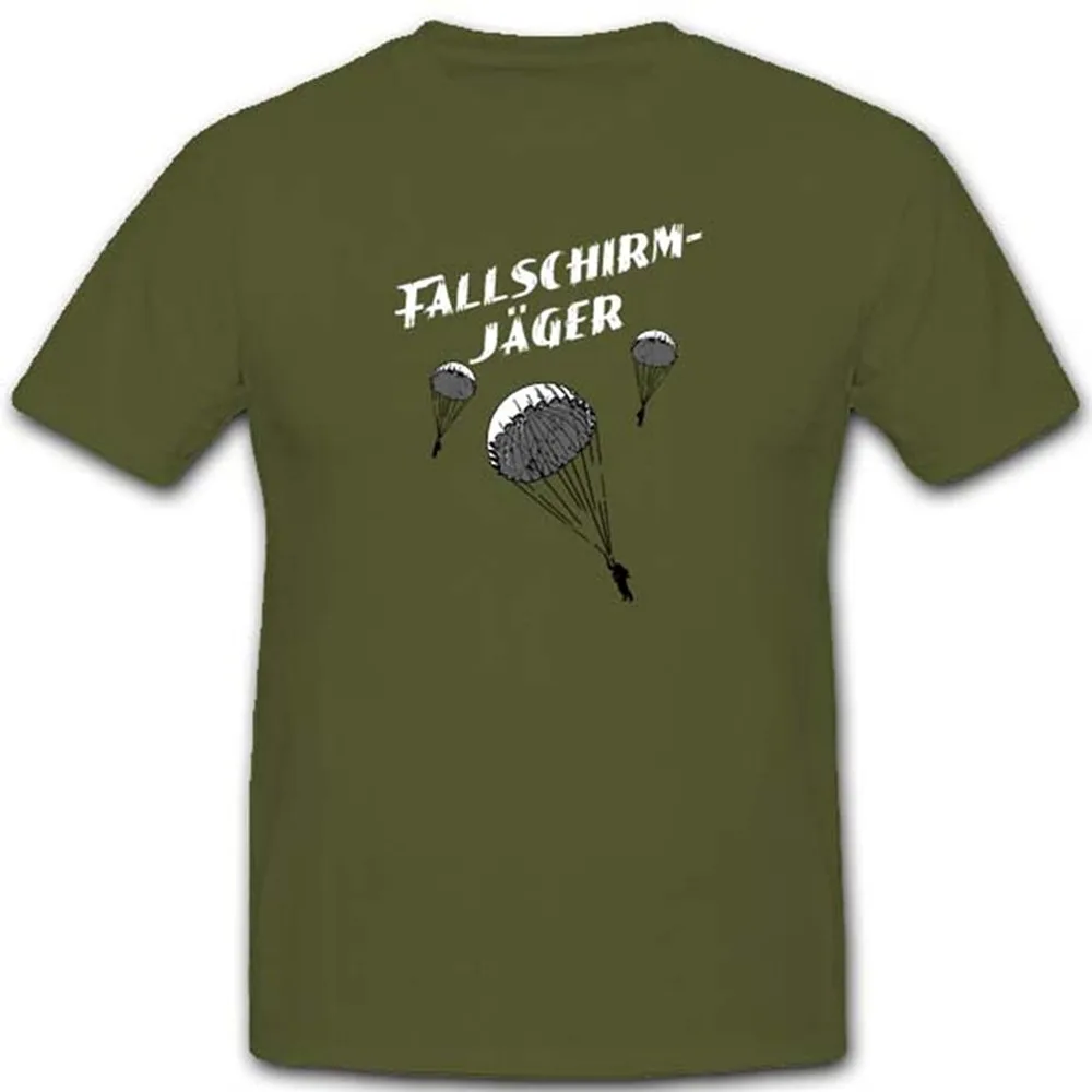 

2019 New Men Summer Tee Shirt Paratrooper Military Bundeswehr unit use FschJg crest badge emblem Funny T-shirt