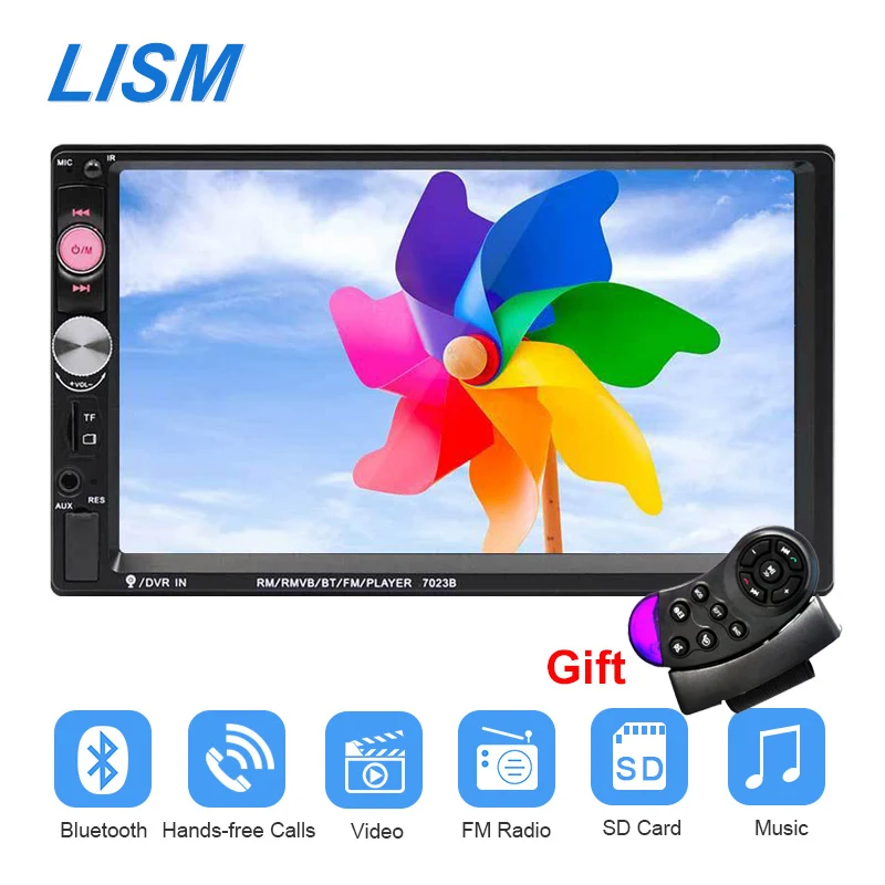 

LISM 2 Din Car Radio 7'' Touch Screen Car MP5 Player Bluetooth Multimedia Autoradio Support Rear View Camera Steer Wheel Control