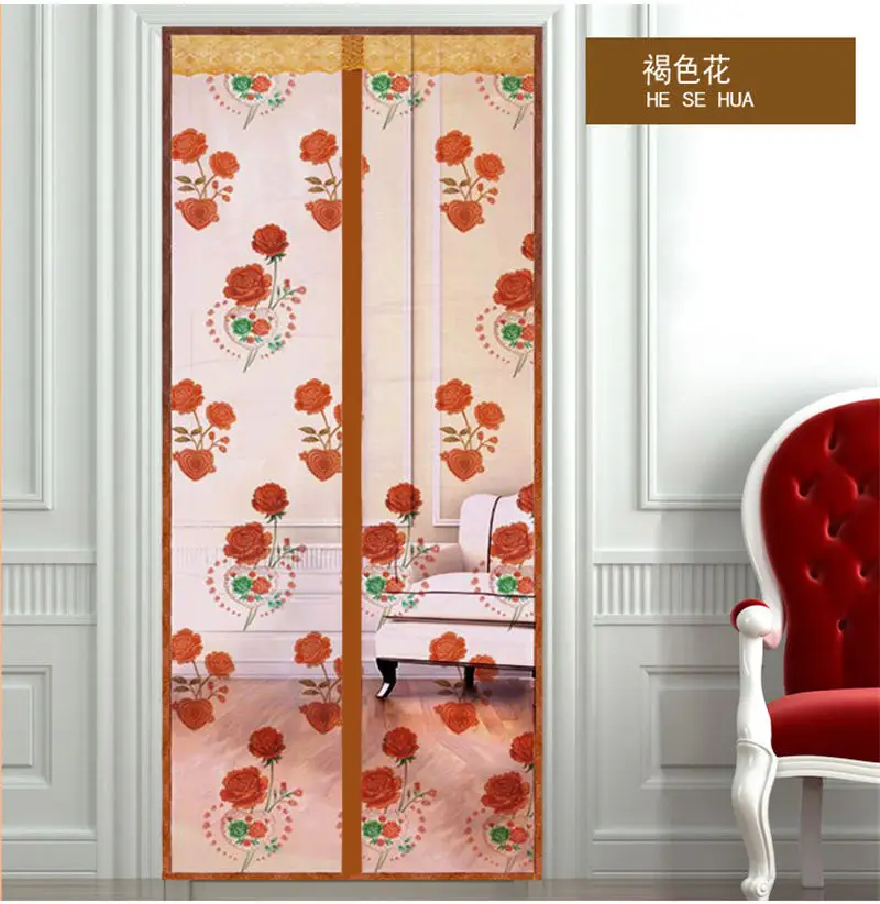 

Magnetic automatic closing door screen anti-mosquito jacquard / cartoon curtains a variety of styles