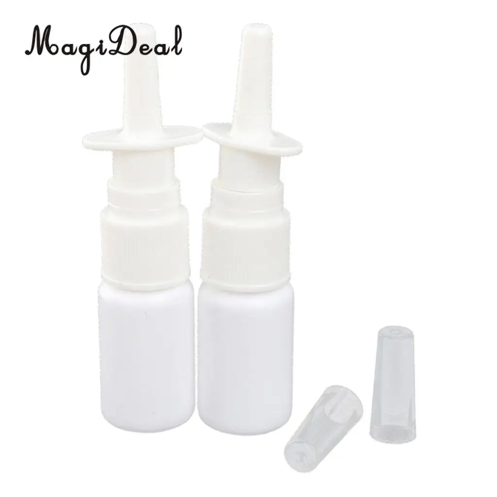 MagiDeal Empty Plastic Nasal Fine Mist Spray Bottle Pump Sprayer with Cap-White  Cosmetic Nose Spray Bottle