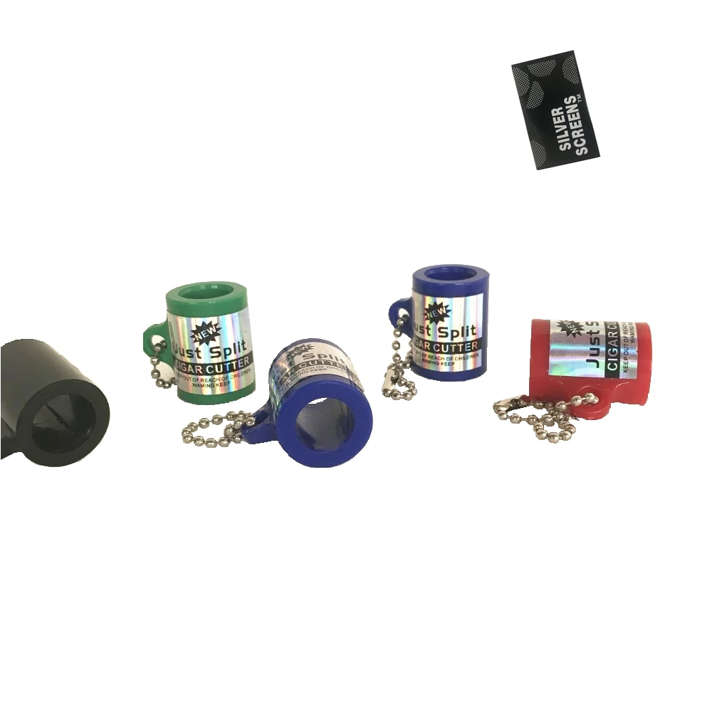 

1Pcs Hot Mettle Acrylic NEW Cigarillo CIGAR CUTTER BLUNT SPLITTER KEY CHAIN Smoking Pipes Cigarette Accessories